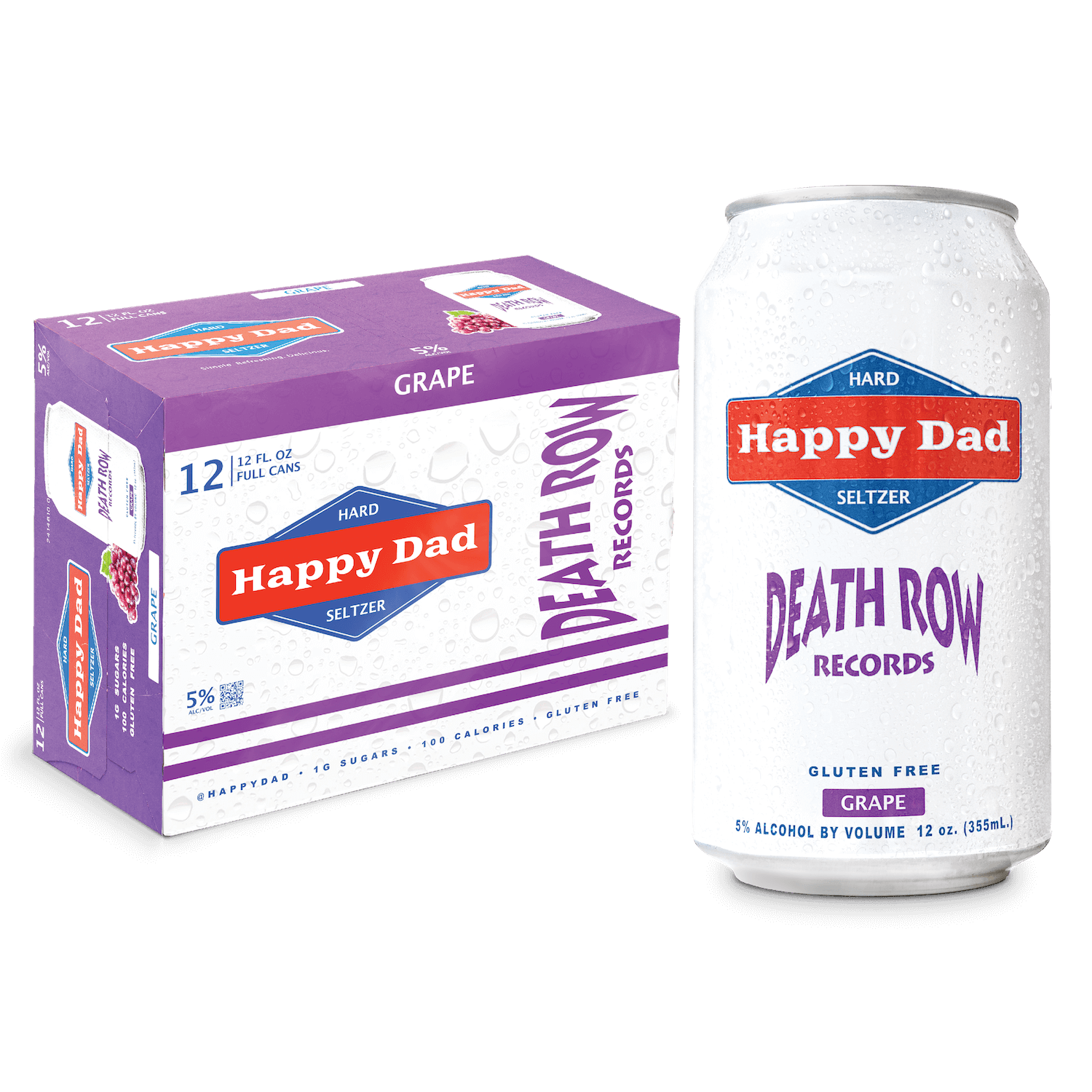 HAPPY DAD SELTZER GRAPE 12PK