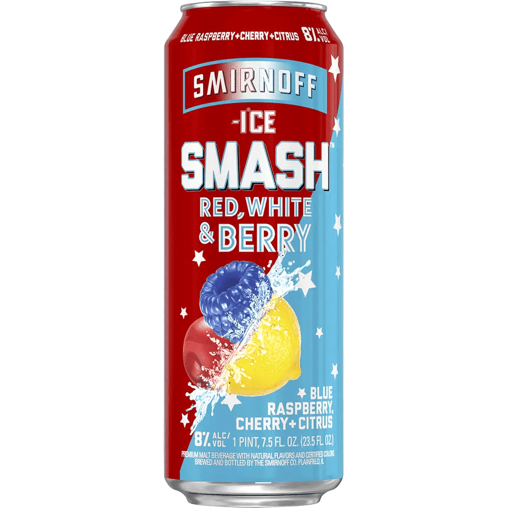 SMIRNOFF ICE SMASH RED/WHITE/BERRY 23.5OZ