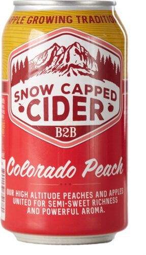 SNOW CAPPED CIDER CO. PEACH 12OZ CANS 4PK