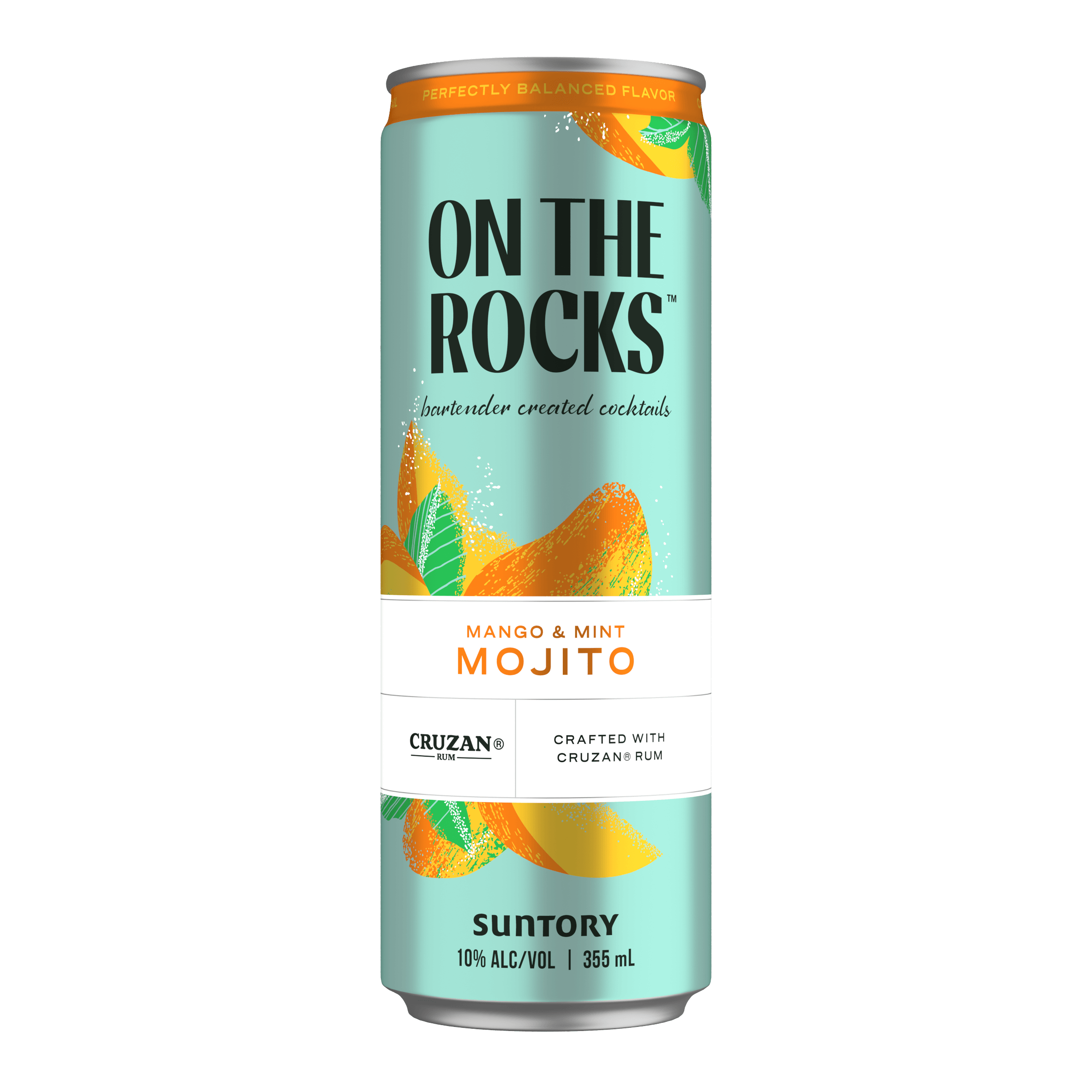 Q-ON THE ROCKS MANGO MINT MOJITO 355ML