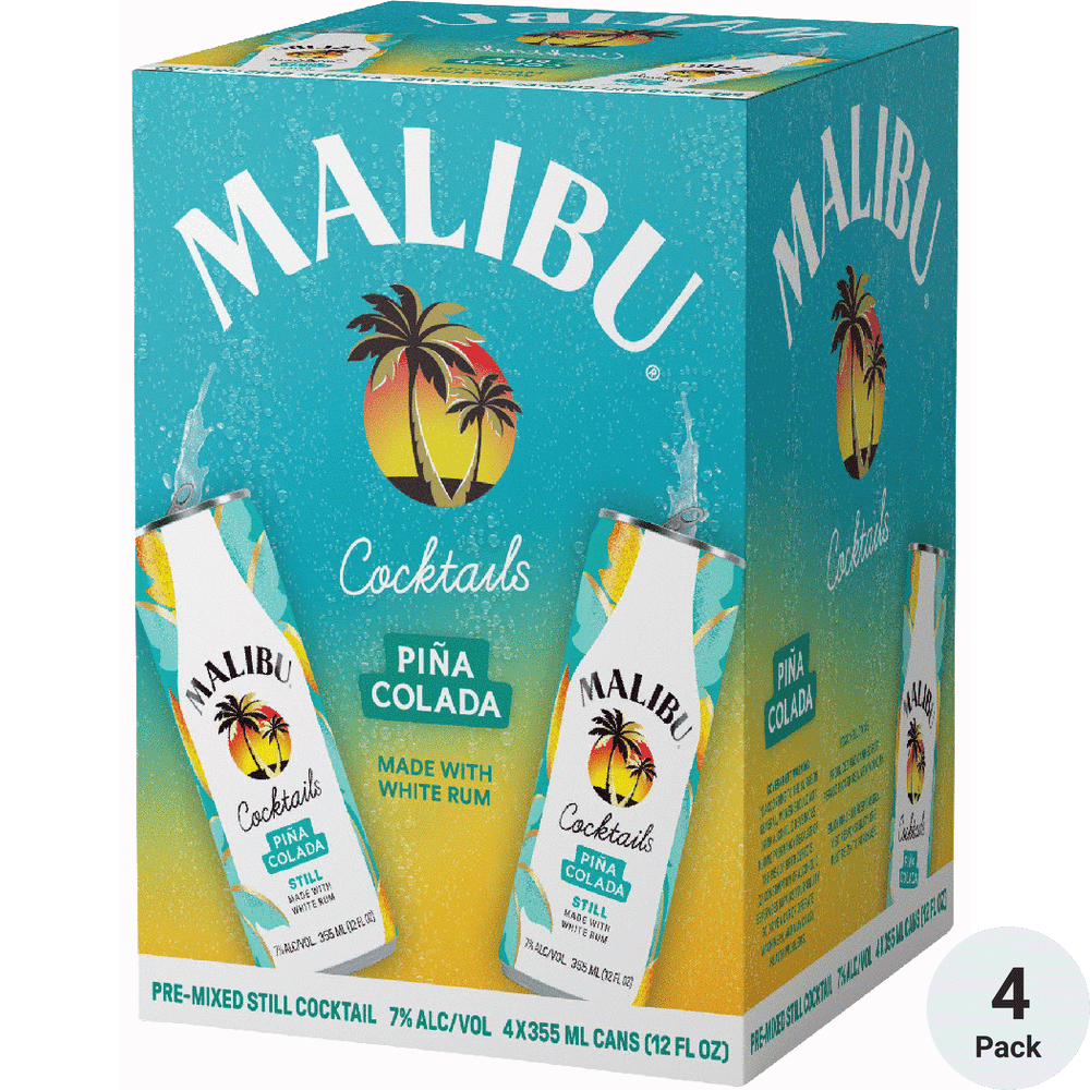 MALIBU COCKTAILS PINA COLADA 4PK